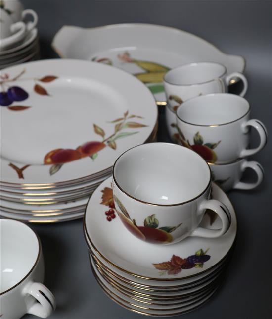 A group of Royal Worcester Evesham pattern part tea and dinner wares